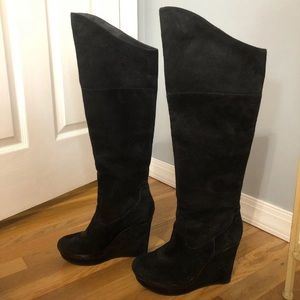 Via Spiga Suede Over The Knee Boots 9.5